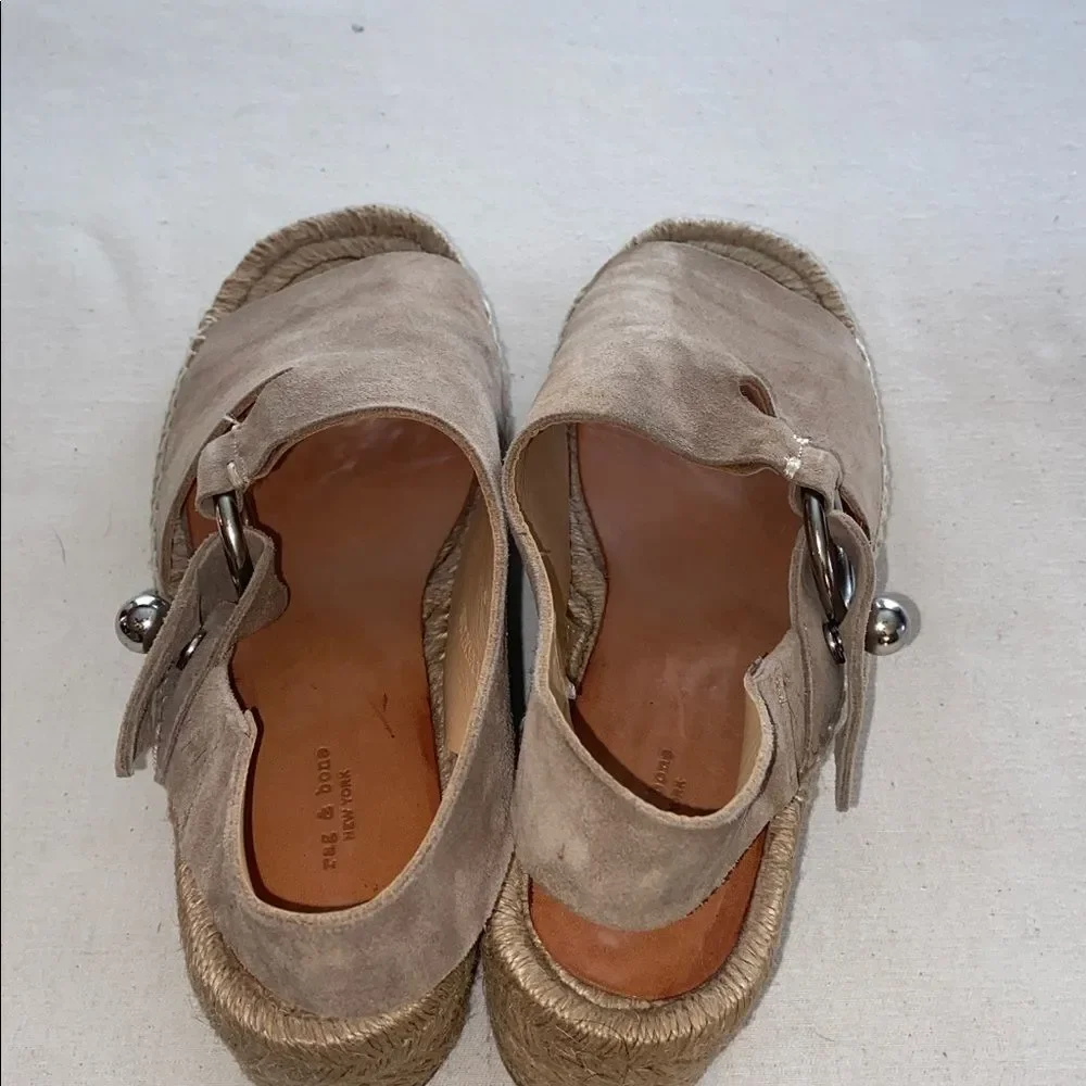 rag & bone Arc Taupe Espadrille Sandals size 40 EU 10 US